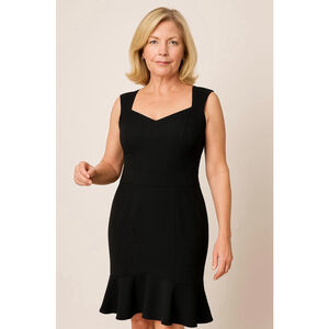 Womens White House Black Market Black Cocktail Dress Sz 10 Quiet Luxury Timeless